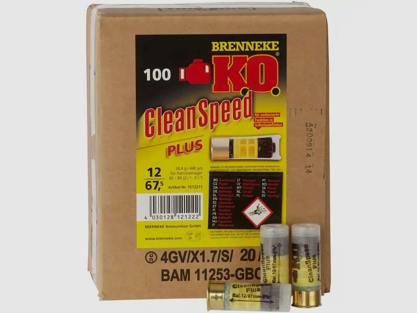 Brenneke K.O. Clean Speed Plus 12/67,5 per fucili semiautomatici