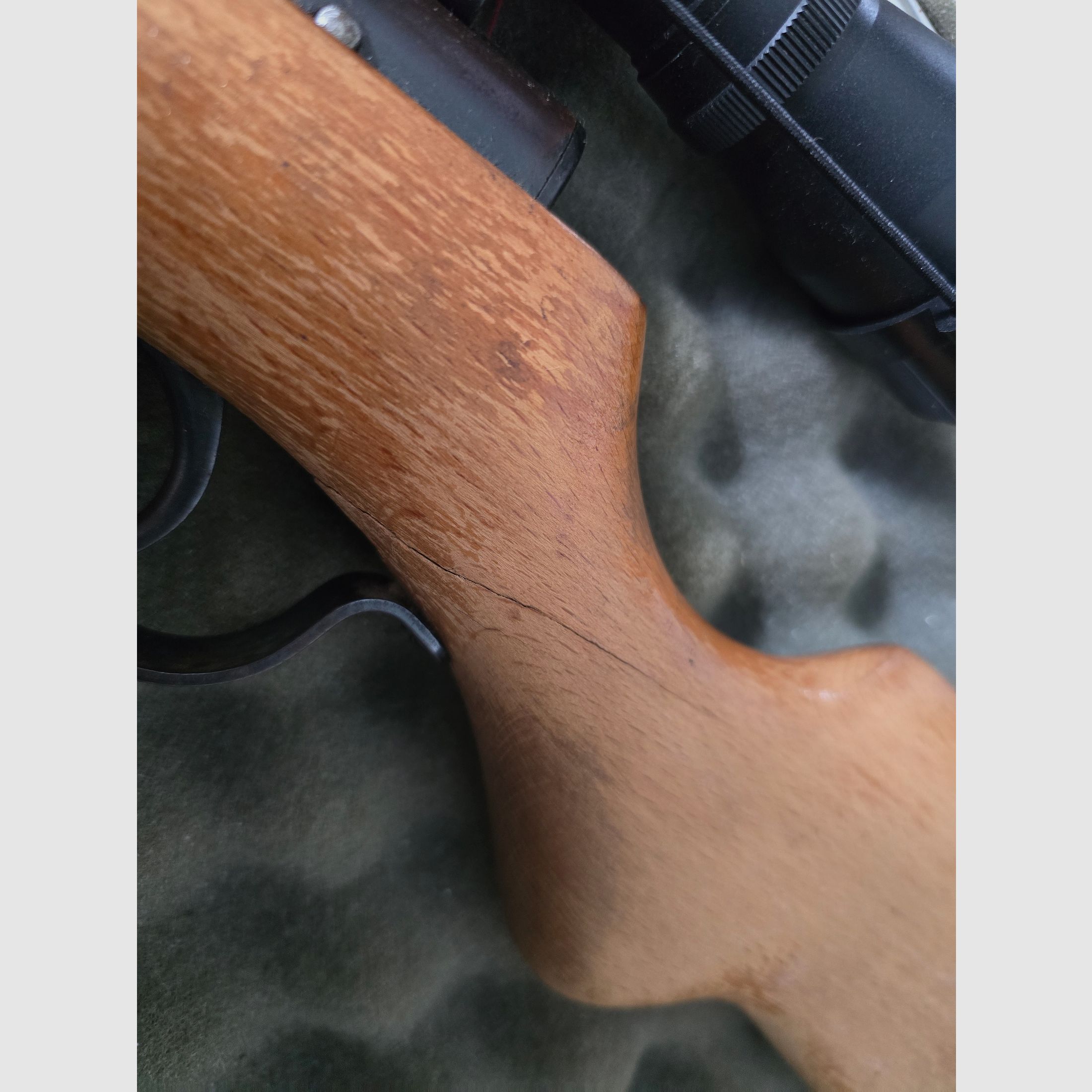 Air rifle 4.5 mm Diabolo – F-mark – Stock broken – Tinkerer