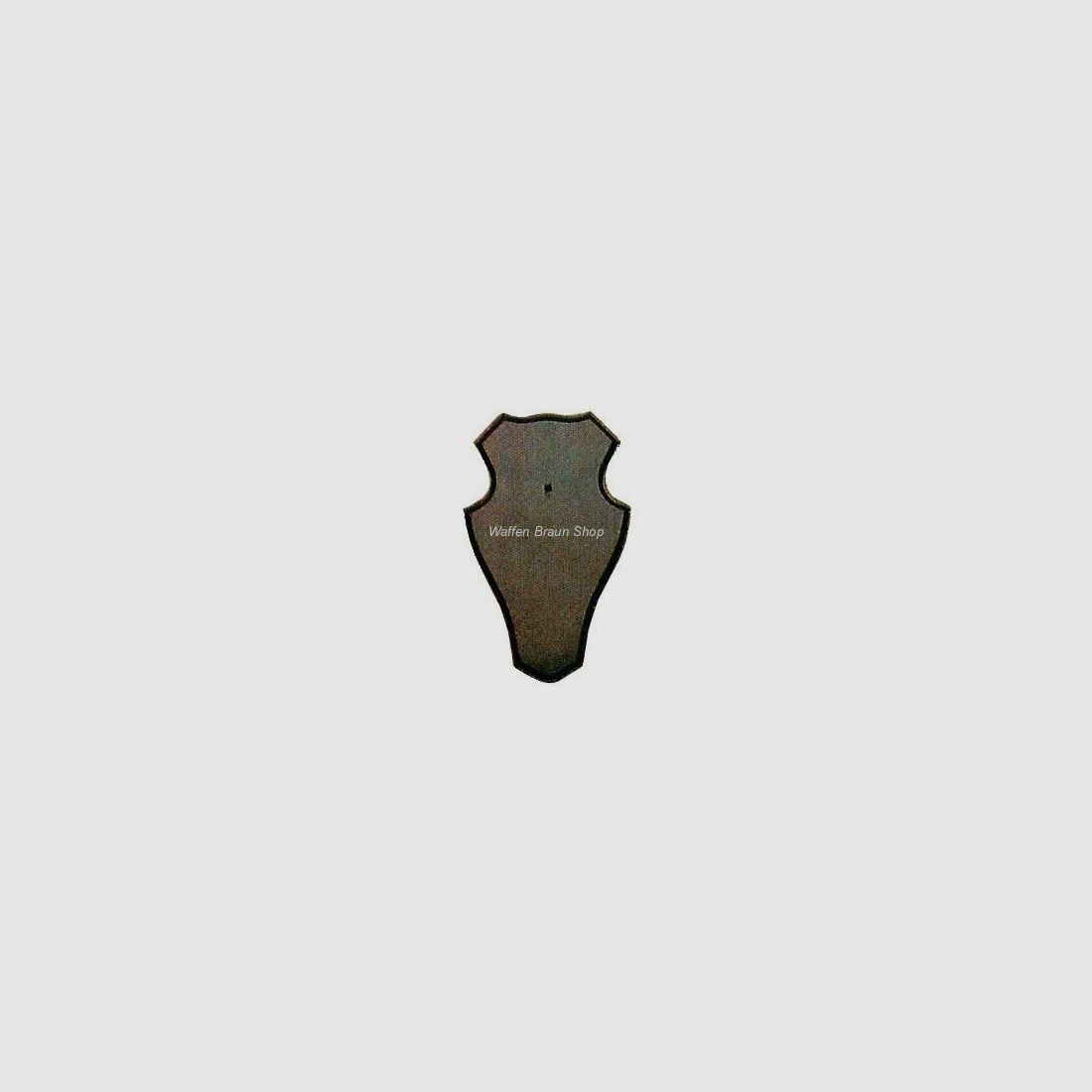 Horn board for deer, 19X12 cm, rounded shape, with cutout, dark