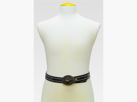 Cinturón de hombre Luise Steinert Hirsch en negro/marrón 105