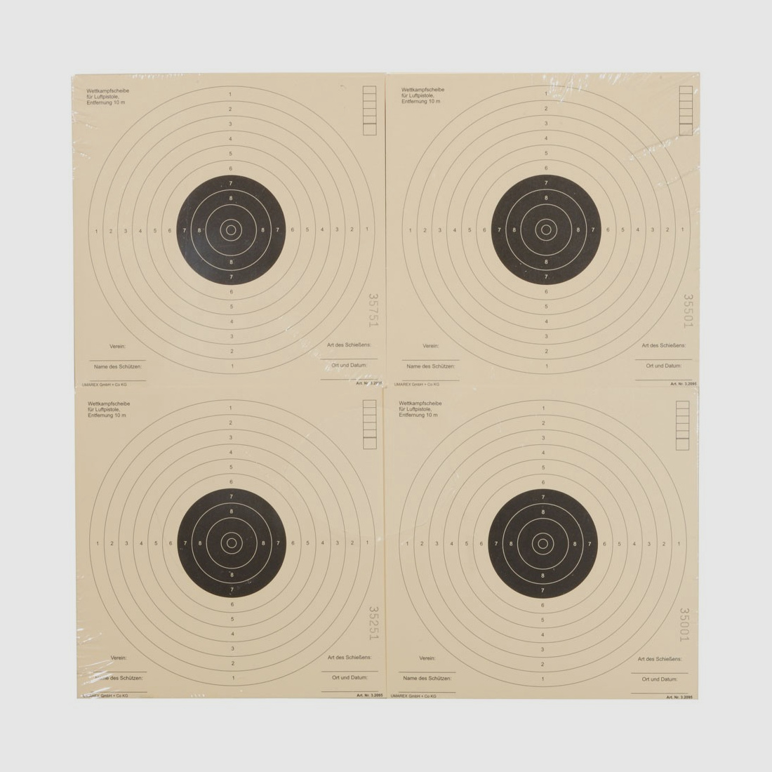 Umarex target sheets 17 x 17 cm - 1000 pcs.