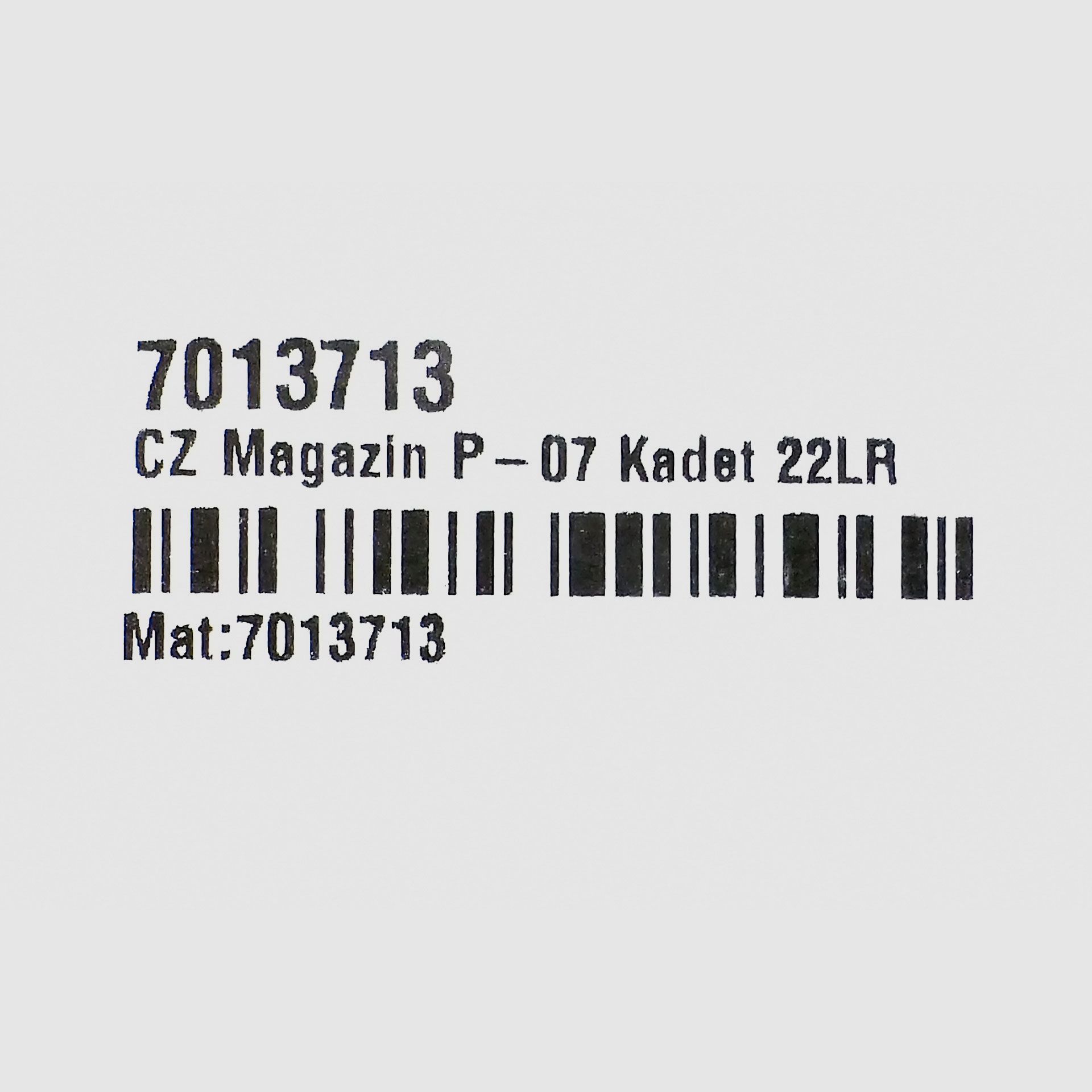 Chargeurs CZ P-07 Kadet, 22LR, image 2 sur 2