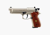Pistolet CO2 na śrut Beretta 92FS nikiel drewniane okładziny