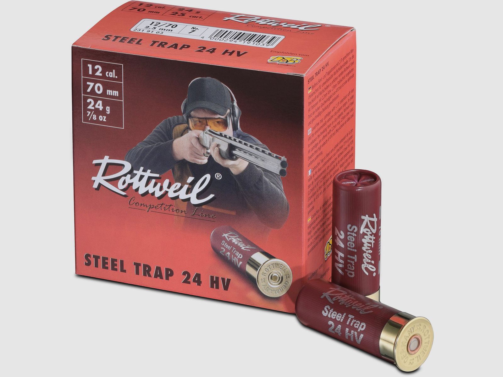 Rottweil Steel Trap 24 2,5mm 20/70, 25 Patronen HV