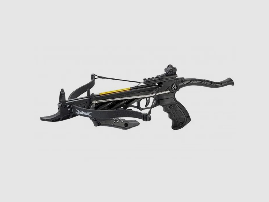 Pistolenarmbrust "ALLIGATOR I" , Farbe: Schwarz , 80 lbs / 35kg, mit Selbstspannmechanismus