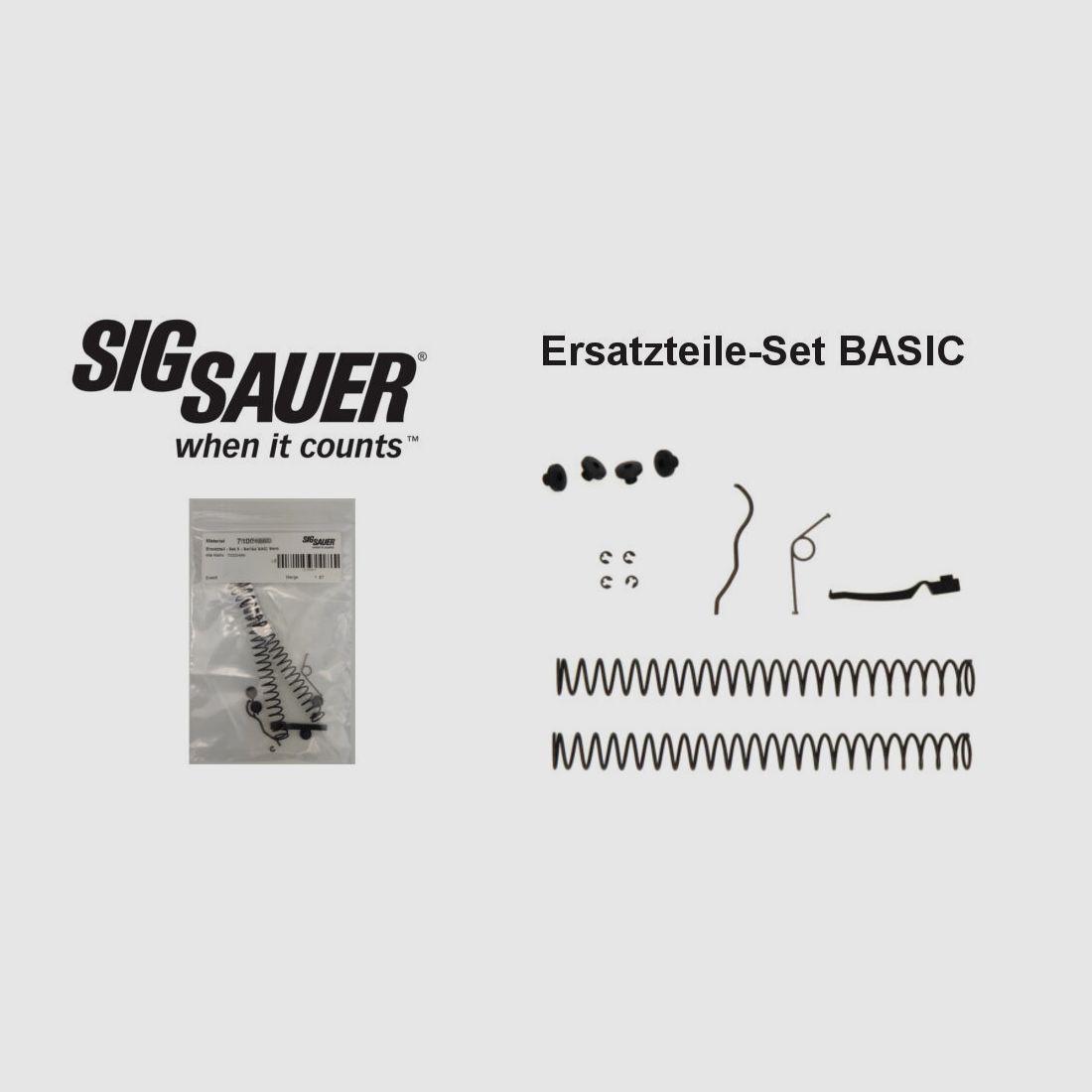Sig Sauer vervangingsonderdelen set basis voor P226 X-serie 9mm met SAO trekker (X-Short X-Five X-Six)