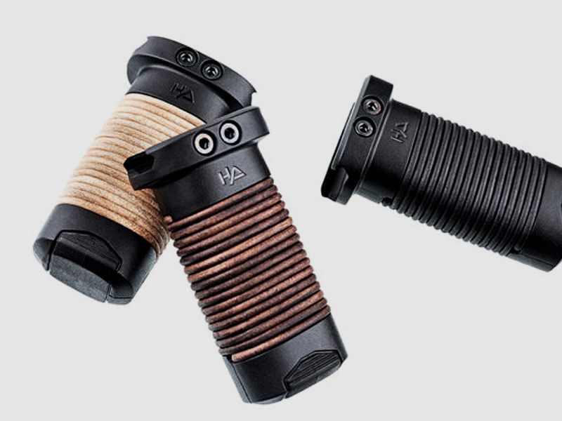 HERA ARMS HFGL-agarradera delantera con envoltura de cuero negro