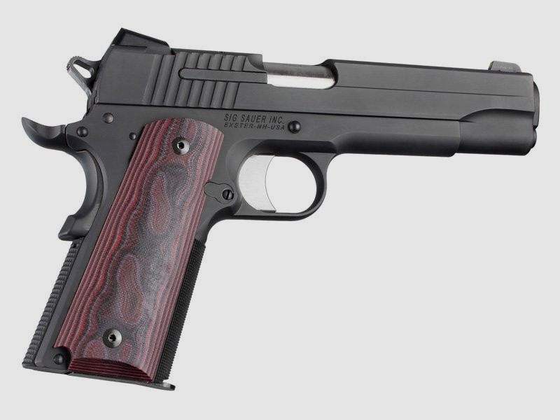 Hogue G10 Mascus Rode Lava Griffschalen Colt 1911, Bild 1 von 2