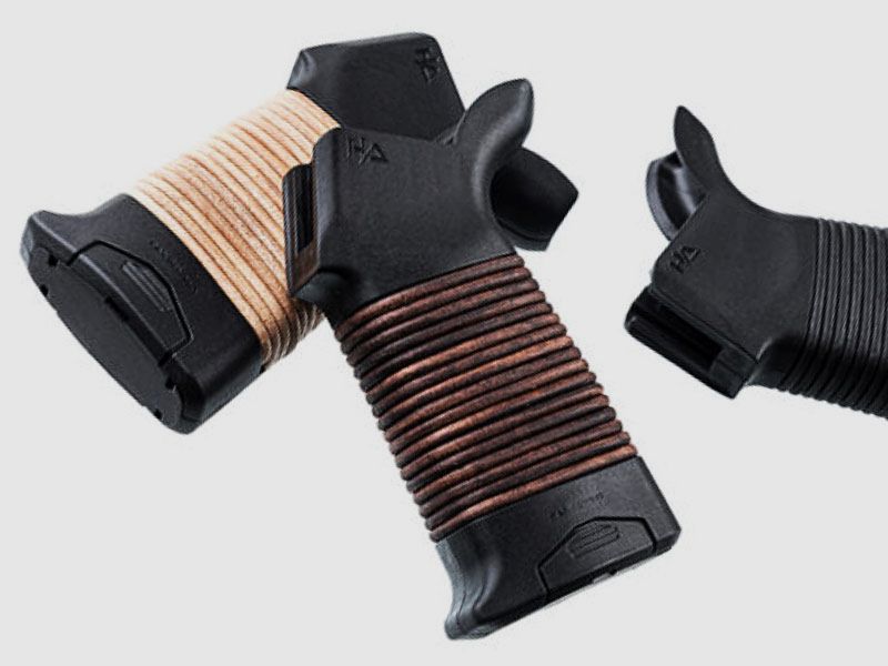 Poignée de pistolet HERA ARMS H15GL avec enroulement en cuir noir