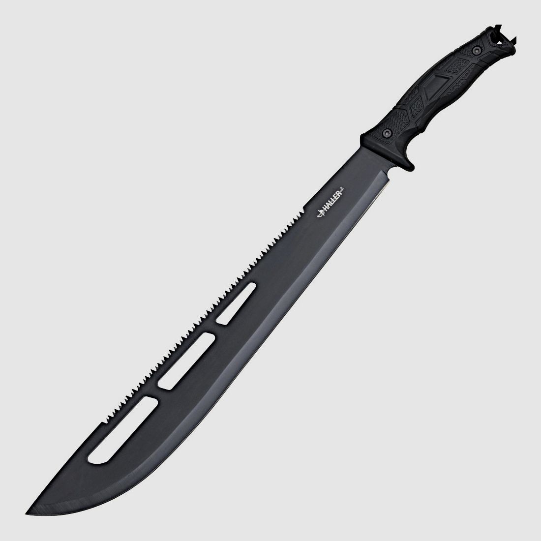 Machete black including back carrying strap