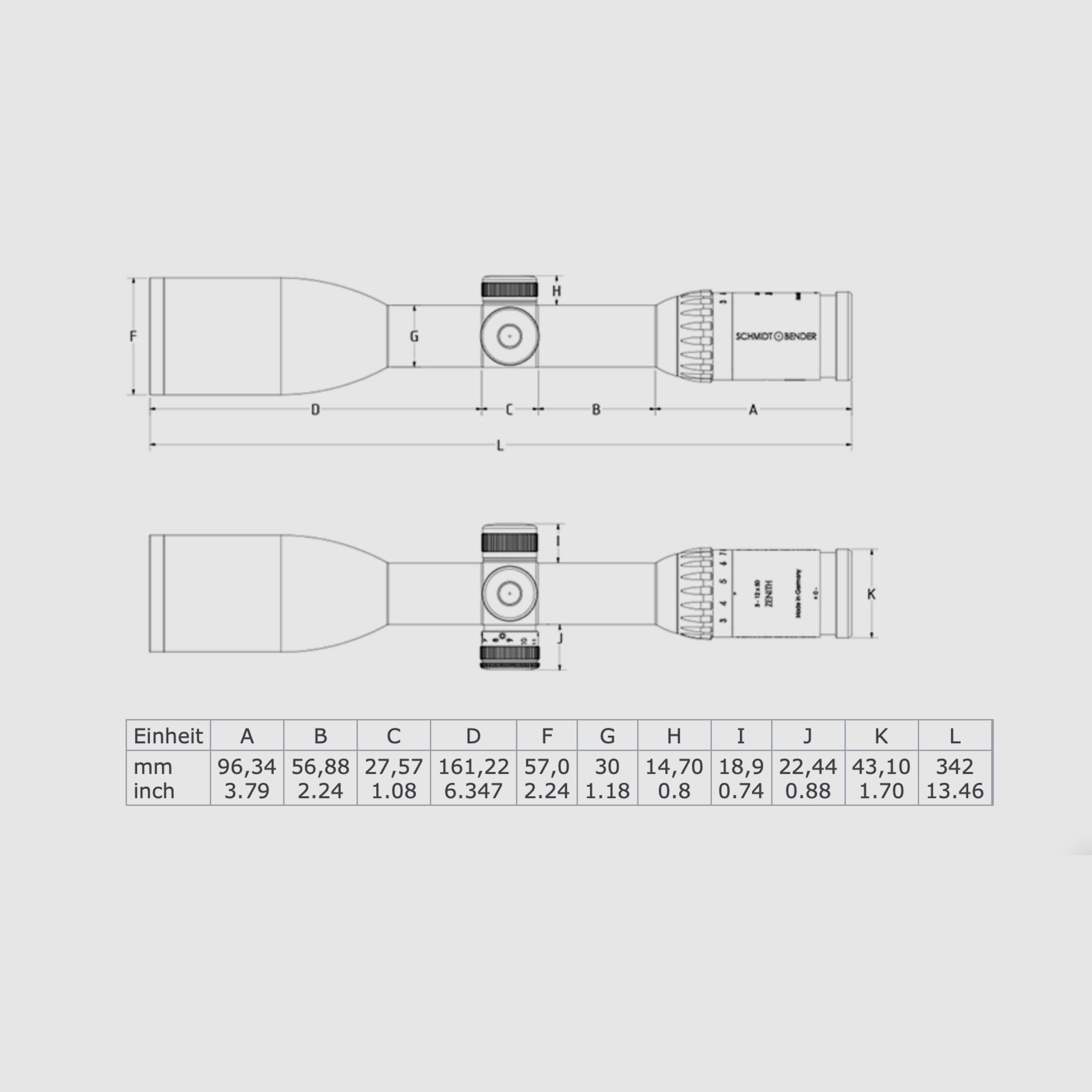 Schmidt and Bender riflescope 4-16x56 Polar T96 P 2.BE D7 1cm cw ASV II LT