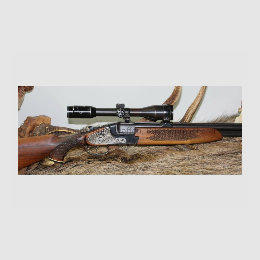 Brünner Super Bockbüchsflinte mit Wechsellauf und Schwenkmontage 12/70;7x57R