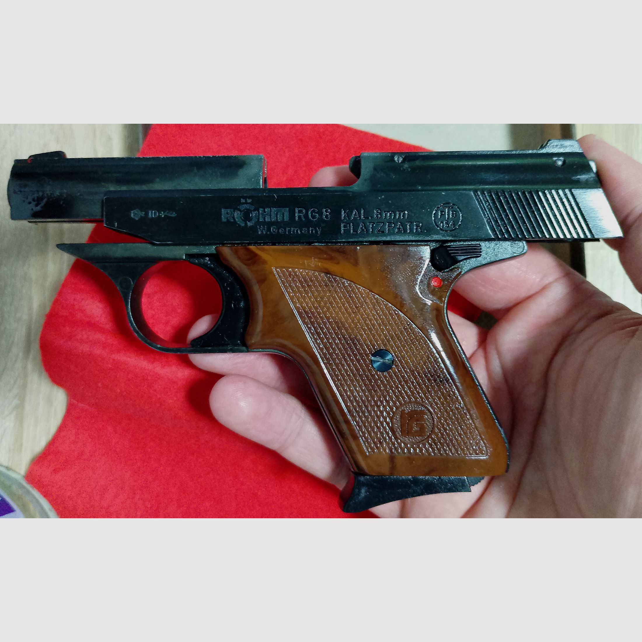 Seltene Röhm RG 8 im Kaliber 8 mm Knall/ PTB 154 mit OVP!