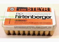 Hirtenberger / Austria pistol cartridges 9 mm Steyr