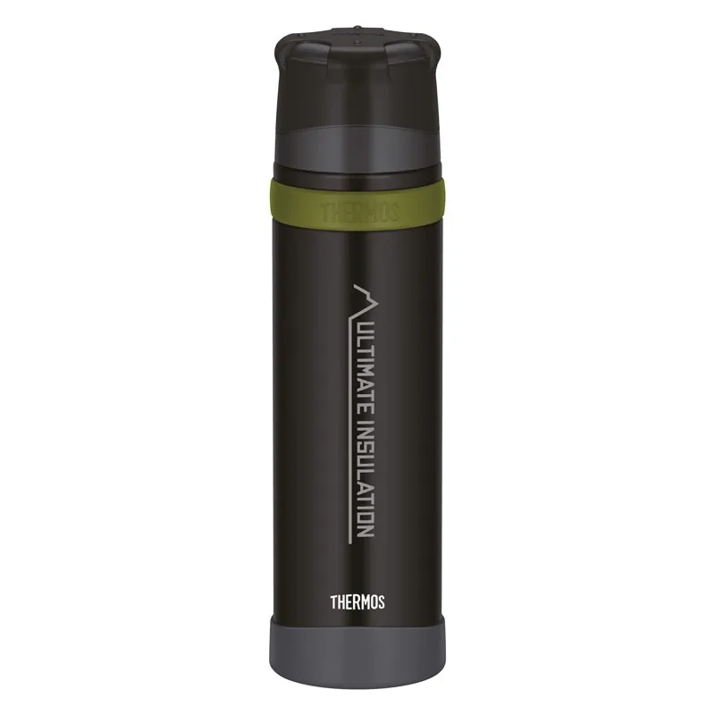 Leichte Bergthermoskanne Thermos – schwarz, Fassungsvermögen 0,9 l mit Thermohülle, Bild 2 von 3