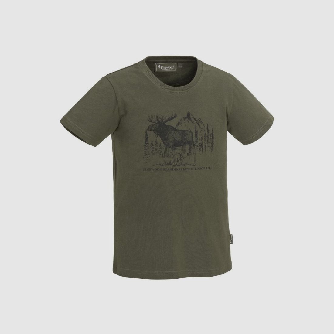 Pinewood Kinder T-Shirt Moose Grün