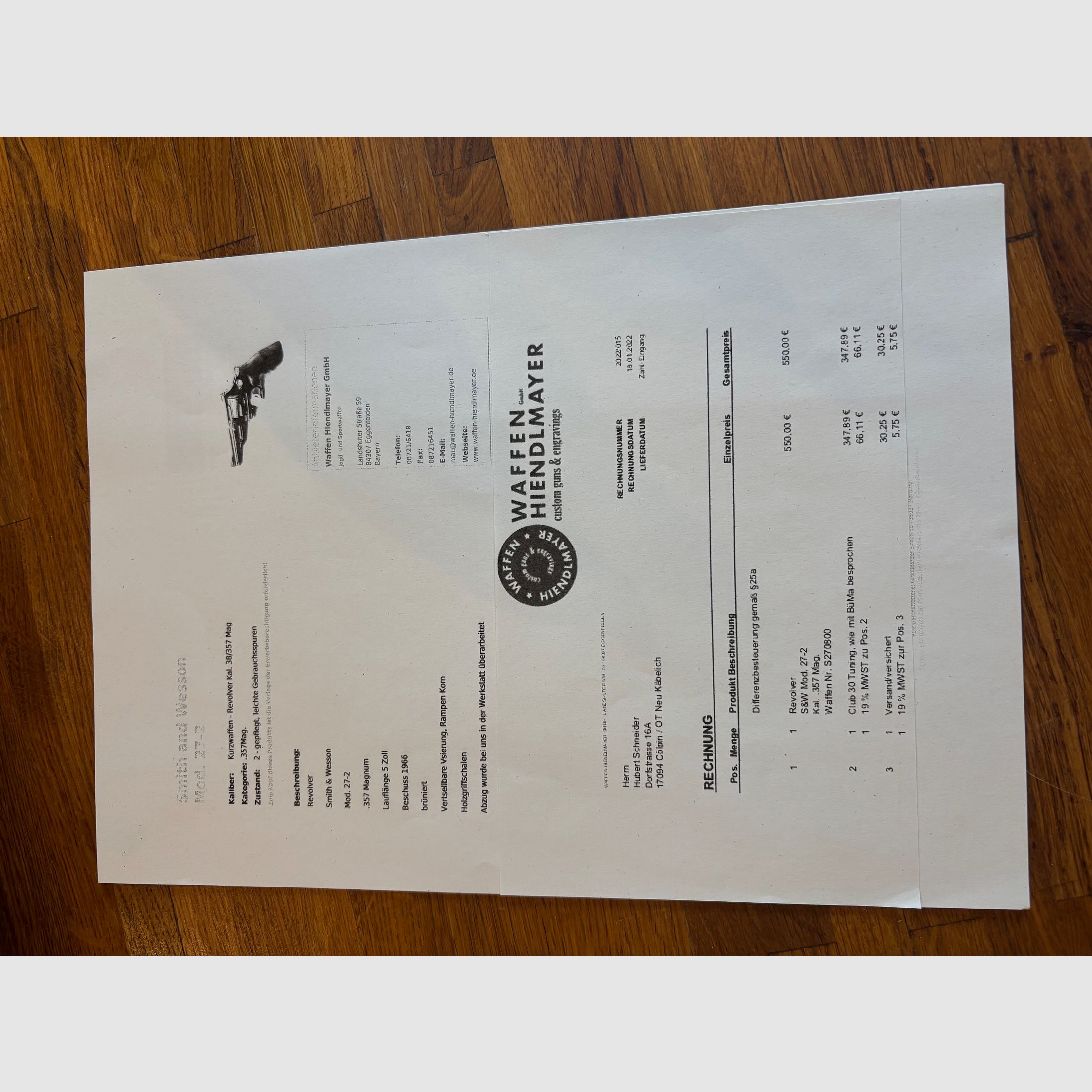 Smith & Wessen Revolver M 27/2