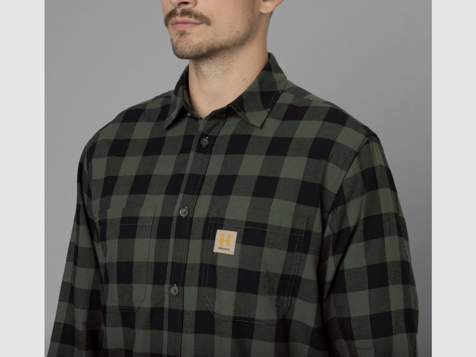 Härkila Scandinavian Long-Sleeve Shirt – Green Check, image 4 of 6