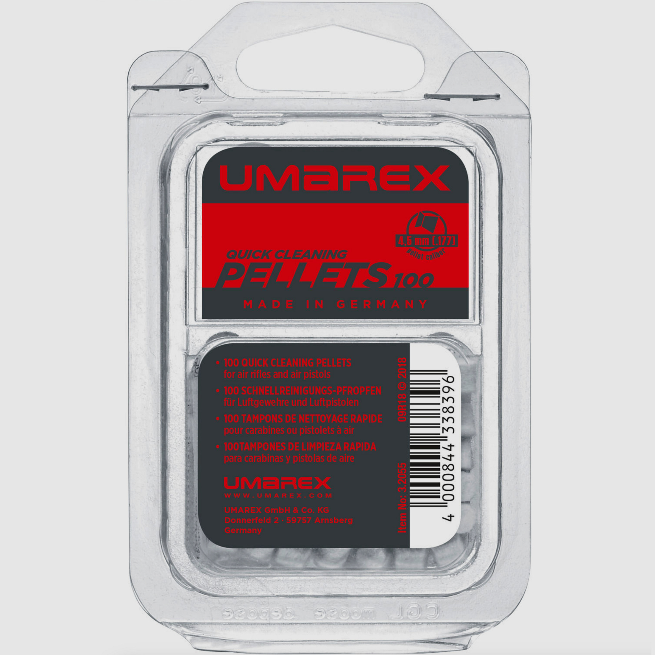 Umarex 3.2055 Bouchons de nettoyage rapide pour cal. 4,5 mm (.177), 100 pcs.