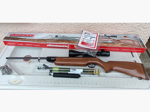 Luftgewehr Weihrauch HW 35 K Schalldämpfer Fernrohr Exportfeder