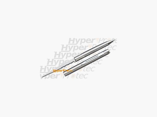 Couteau stylo qui écrit et canif argent