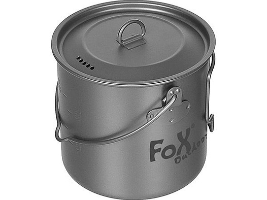 Fox Outdoor Fox Outdoor Topf Titan klein 1.1 L mit Deckel und Klappgriffen
