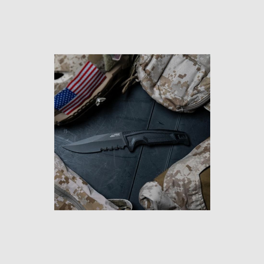 SOG Recondo FX Czarny częściowo ząbkowany nóż taktyczny, zdjęcie 22 z 24