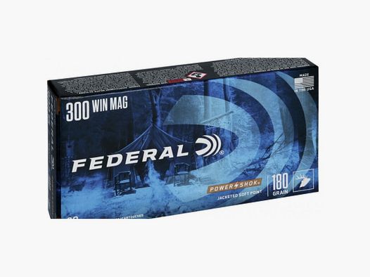 Cartouche Fédéral 300 WIN Mag 180 gr speer power shok