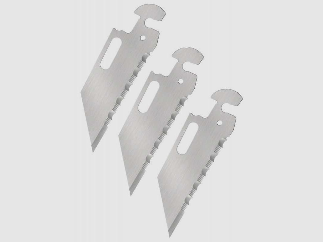 Cold Steel Click-N-Cut Folder Replacement Blades, Standard, Serrated, 3-Pack