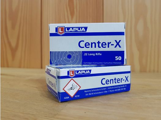 LAPUA CENTER-X MUNITION KAL. 22 LR