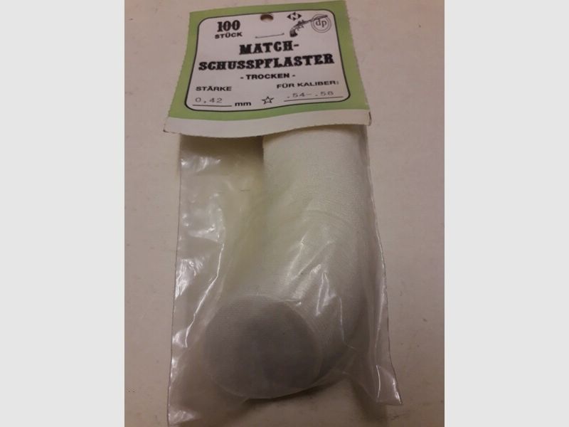 Schusspflaster Kal. .54-.58 Ø 32mm (Durchmesser), Stärke 0,42mm oder 0,017inch Pedersoli