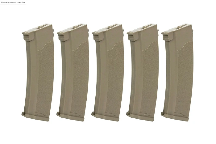 Set of 5 ASG S-Mag magazines for the J series – Hi-Cap – tan, image 1 of 6