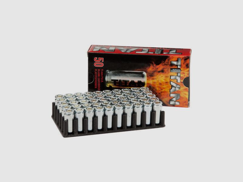 Perfecta Titan knalpatronen 9mm P.A.K. 50 stuks
