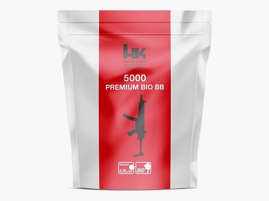 Heckler & Koch Premium Bio BB's Flitskogels 0,20 g - 5.000 Stk.