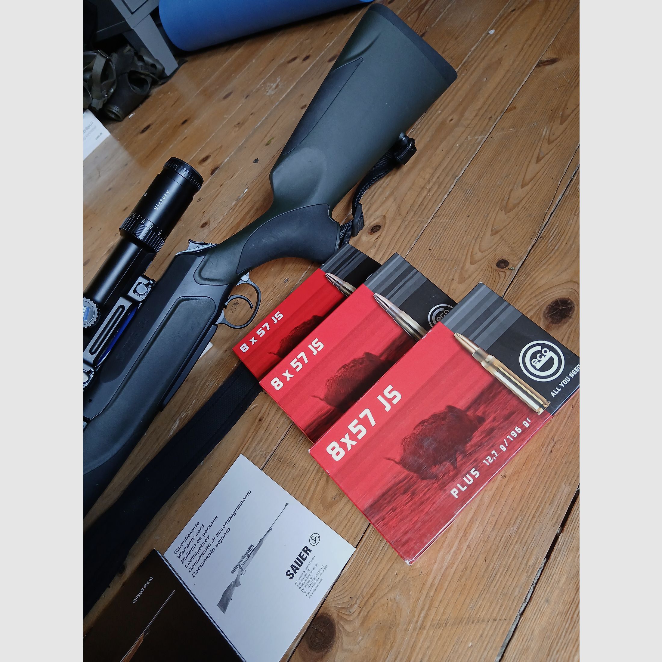 Sauer 404 Classic XT steel system, semi-barrel….