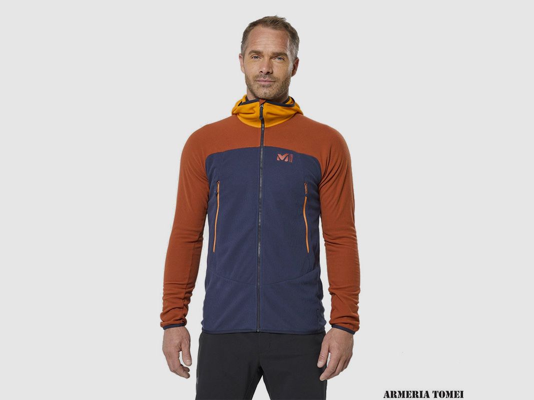FELPA – MILLET – K LIGHTGRID HOODIE M Saphir/Rust, immagine 2 di 4