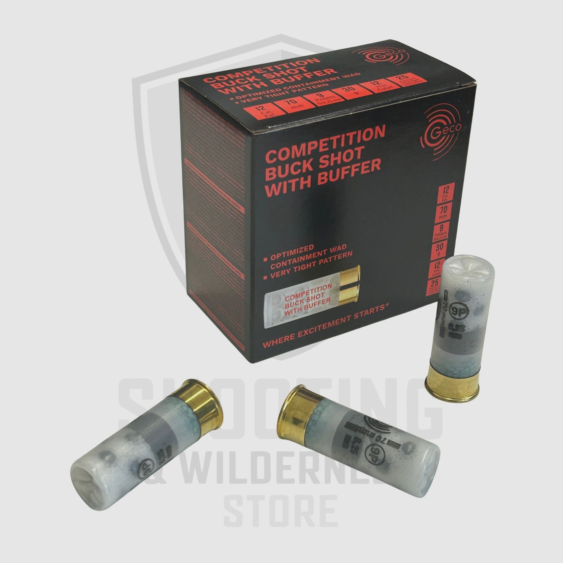 Geco cartuccia a pallini grossi rivestiti 8.25mm 12/70 30g, immagine 1 di 2