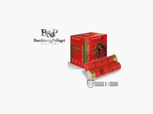 25 Patronen B&P Extra Rossa Hv 26 g Kal 28/70