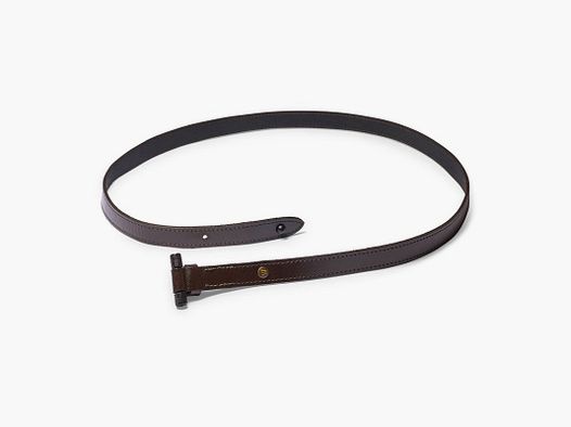 Cinghia per fucile in pelle Waidmanns Birko con pomello marrone