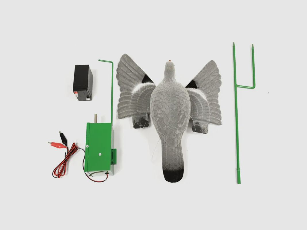 Elektrischer Taubenrufer mit Flügeln, Höhe 82 cm, Schnurlänge 120 cm, Bild 2 von 5