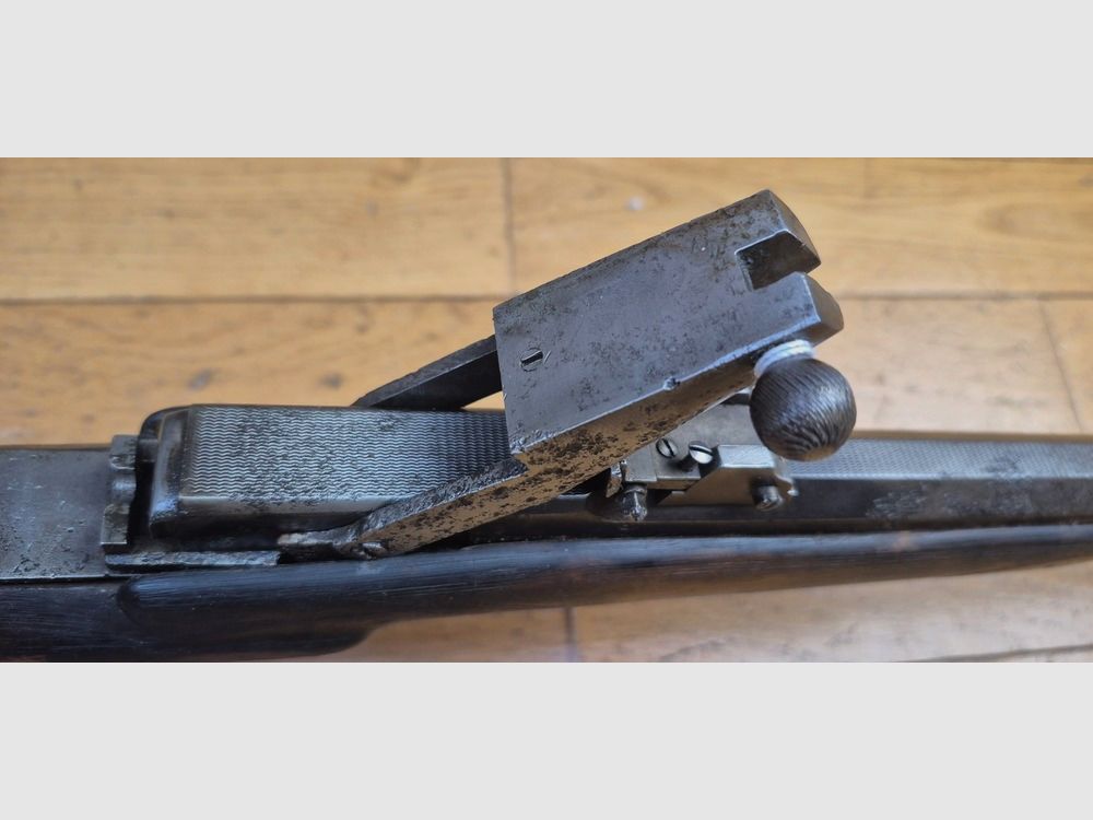 Belgian precision rifle turn of the century (20th! -circa 1900) — Warnant system — Cal. 6mm Flobert — Liège artisan – Stock broken/repaired but very sound -Mechanics and barrel impeccable – EM, image 25 of 37