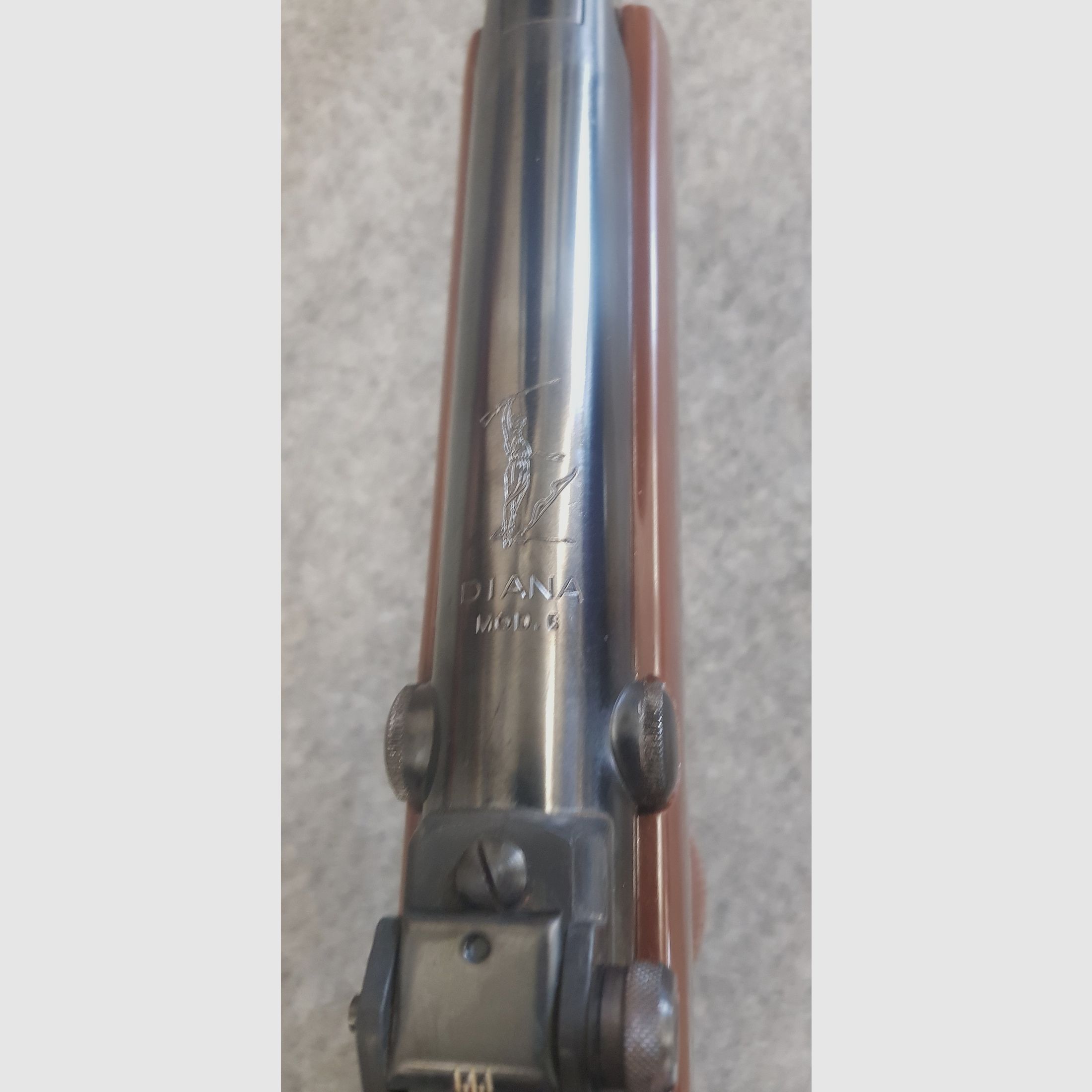 Für Sammler neuwertige  Diana Luftpistole Modell 6 von 1972 Pistole Cal. 4,5mm Diabolo Knicker