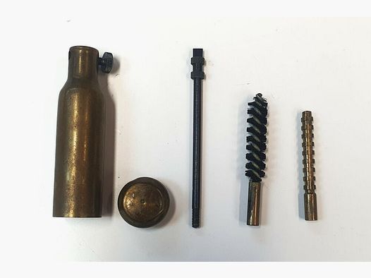 WFN Zwitserland Originele Zwitserse Reinigingsset voor Pistool Model 1882, Messinghulzen