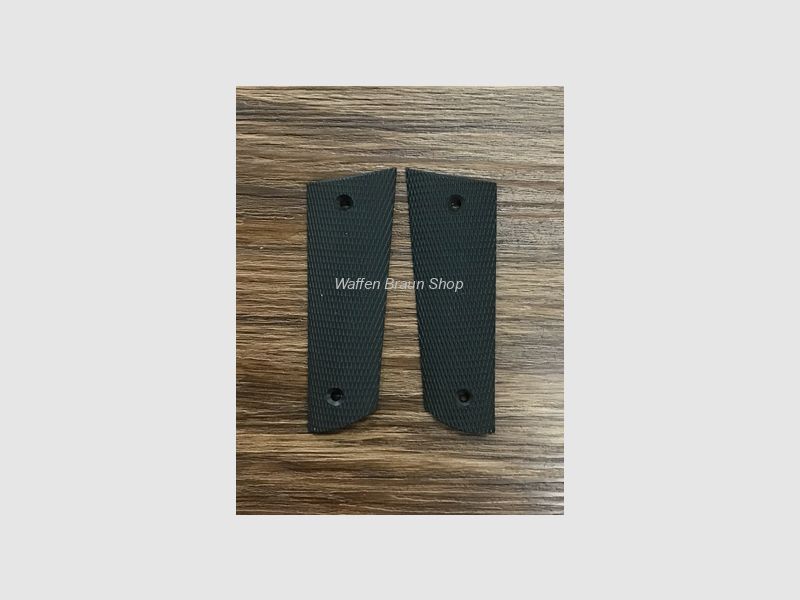 Grip shell for Colt Government 1911 blank firing, made of plastic, black