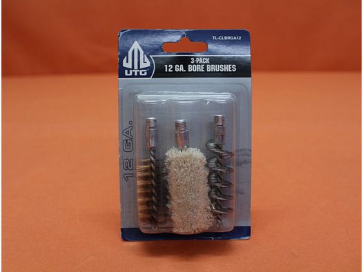 UTG - Leapers UTG Bore Brushes 12 GA (TL-CLBRGA12) Poids 5/16-27 Ensemble de 3 : Tampons en coton / Brosse en laiton / Brosse en nylon