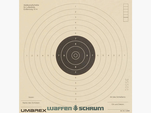 Umarex Zielscheibe 10er Spiegel Format: 17x17cm A250st