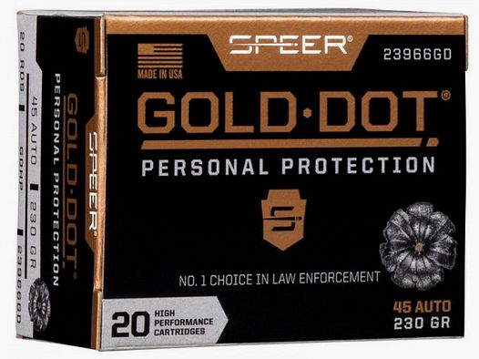 SPEER LAWMAN GOLD DOT .45 AUTO - 230 GRS - HP - 20 SCHUSS