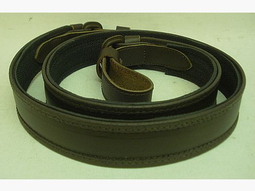 Leder mit Gummiunterlage - 30mm breit, dunkelbraun