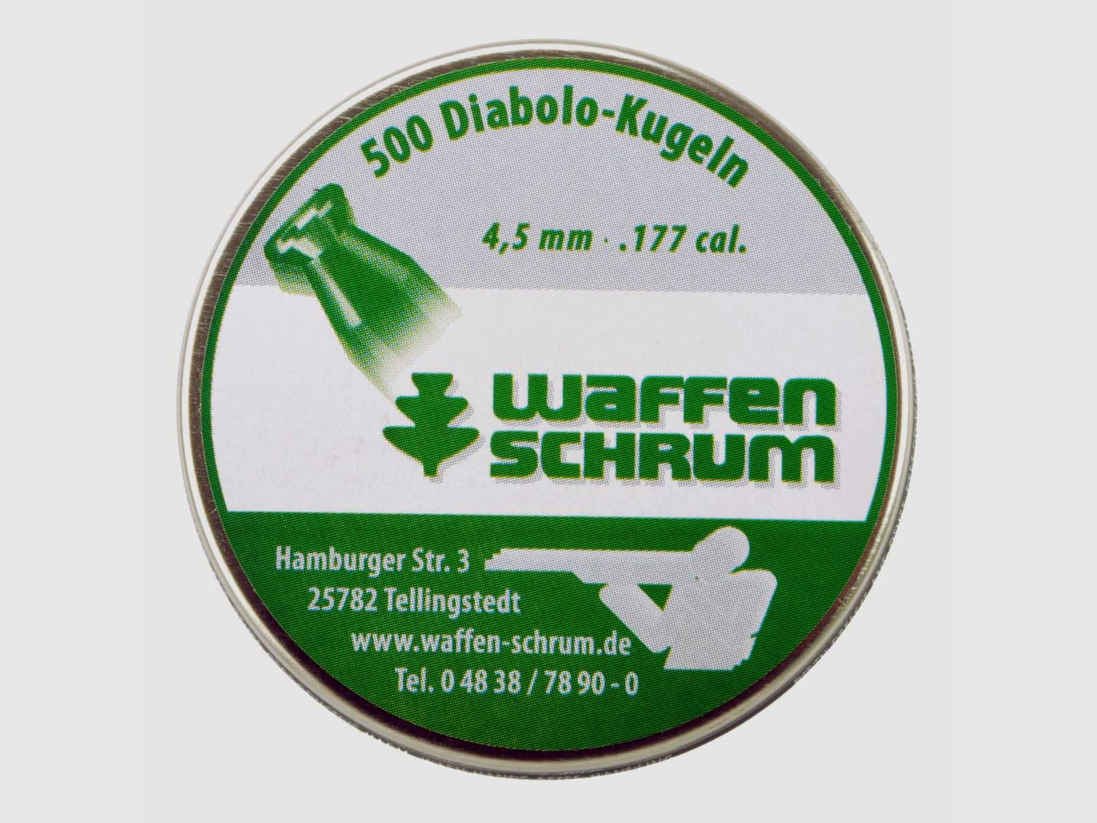 Diabolo 4,49mm glatt SCHRUM Hausmarke