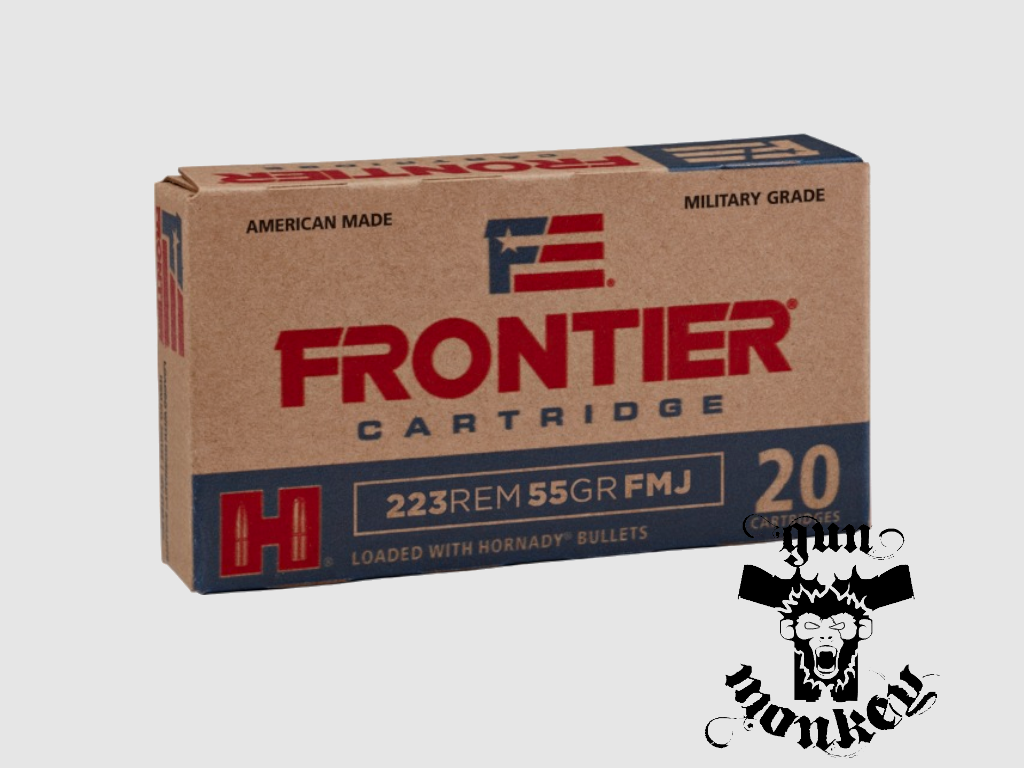 Amunicja kulowa Hornady Frontier kal. .223Rem. FMJ-BT 55gr/3,56g (1op=20szt)(FR100), zdjęcie 1 z 2